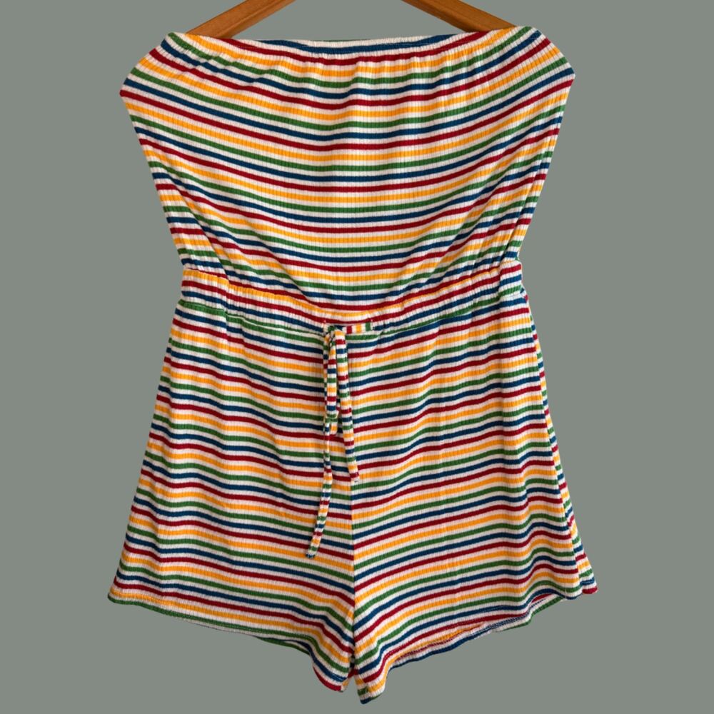 Wild Honey Rainbow Tube Top Romper